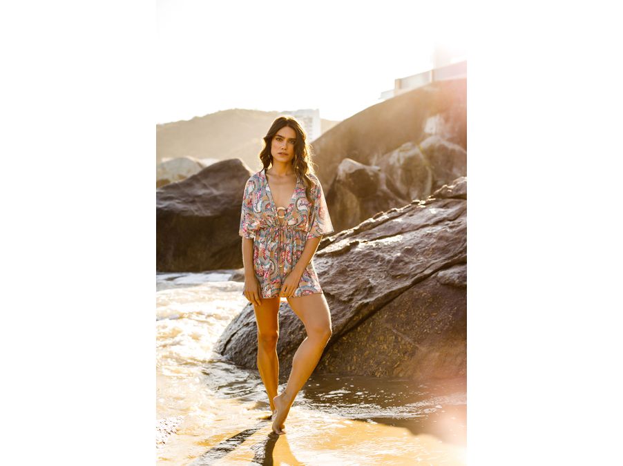 BATA CURTA MORCEGO MANDALAS - 740 - Cana Caju