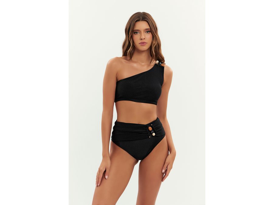 TOP IPANEMA CANELADO BLACK E CALCINHA IPANEMA CANE...