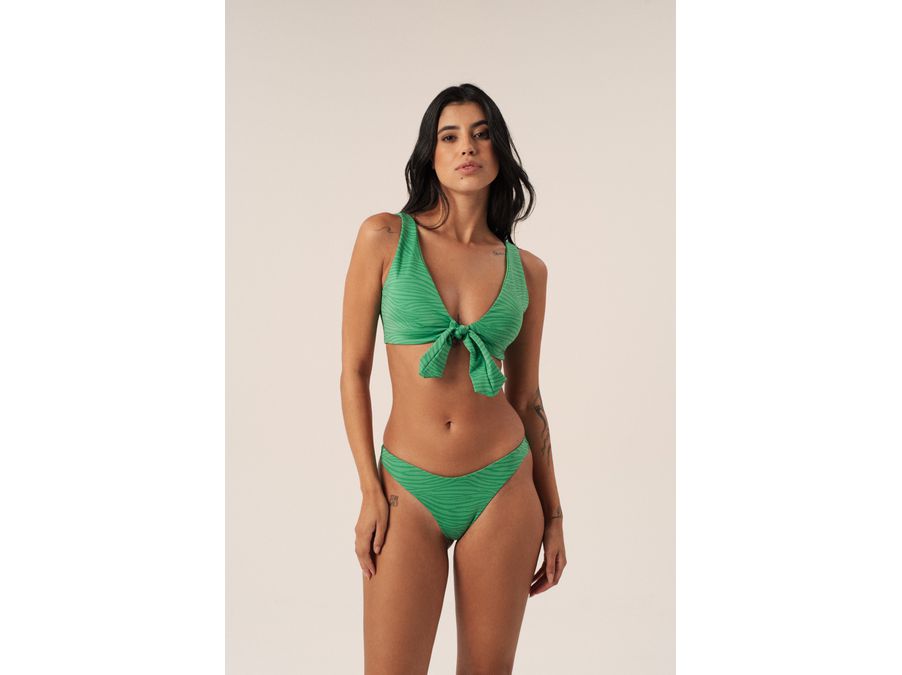 TOP SURF AMARRADO ZOO GREEN E CALCINHA ASA DELTA Z...