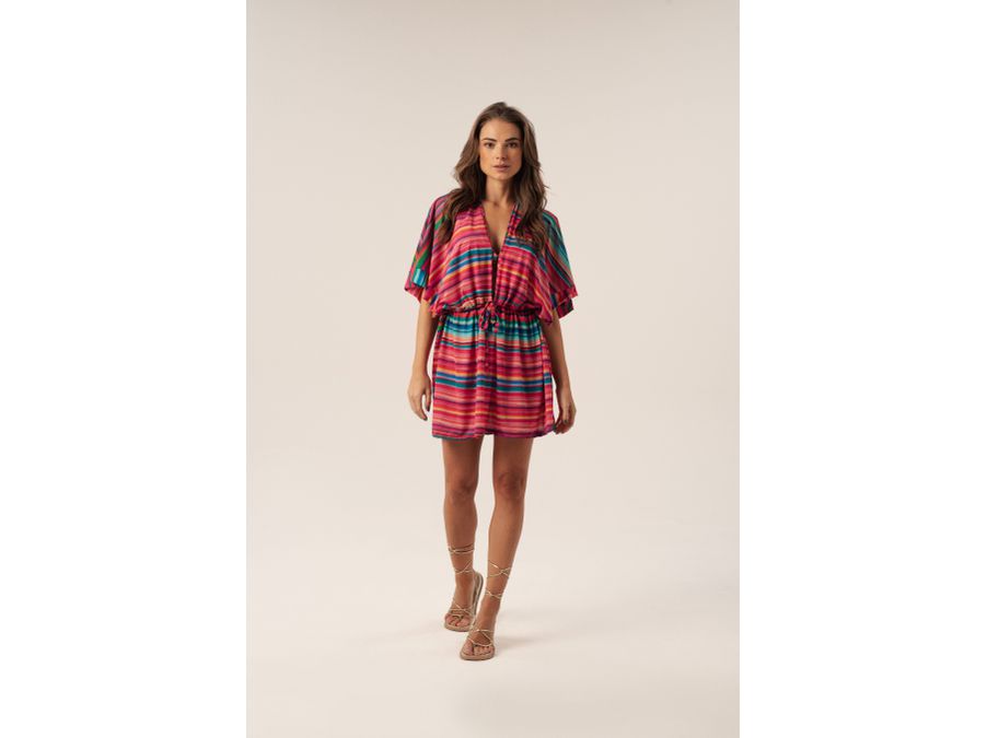 BATA CURTA MORCEGO LISTRADO SUNSET - 717 - Cana Caju