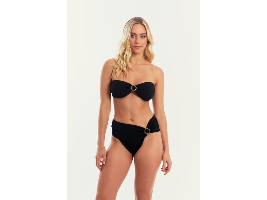TOP CARAIVA JACQUARD BLACK E CALCINHA LEBLON JACQU...