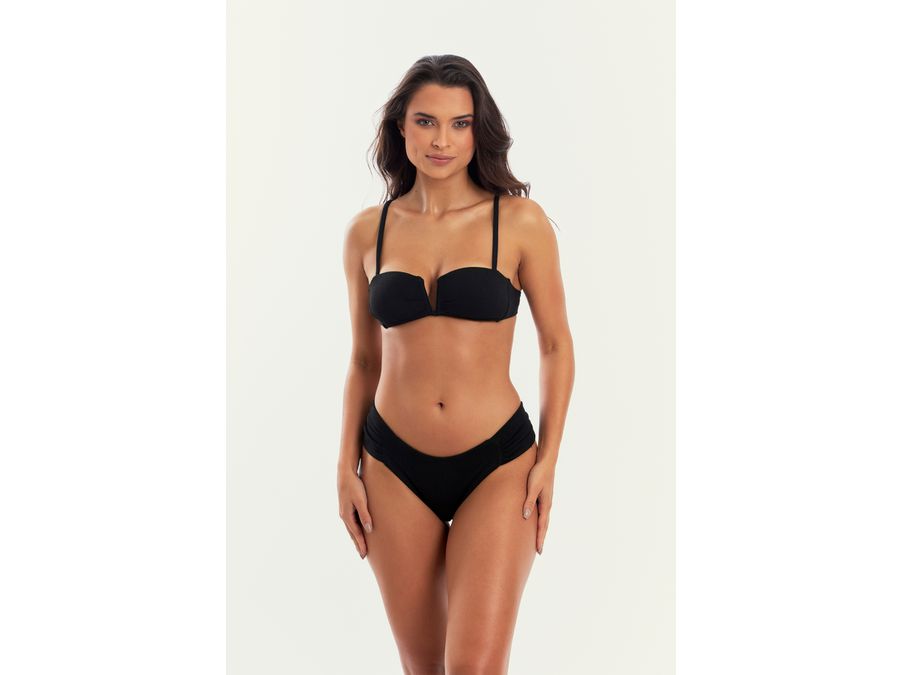 TOP CARIBE JACQUARD BLACK E CALCINHA CARAIVA JACQU...