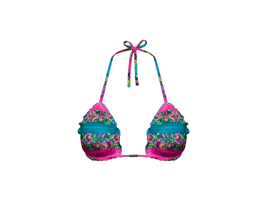 TOP CORTININHA RIPPLE DUPLA FACE FLORAL ATENAS/ VE...