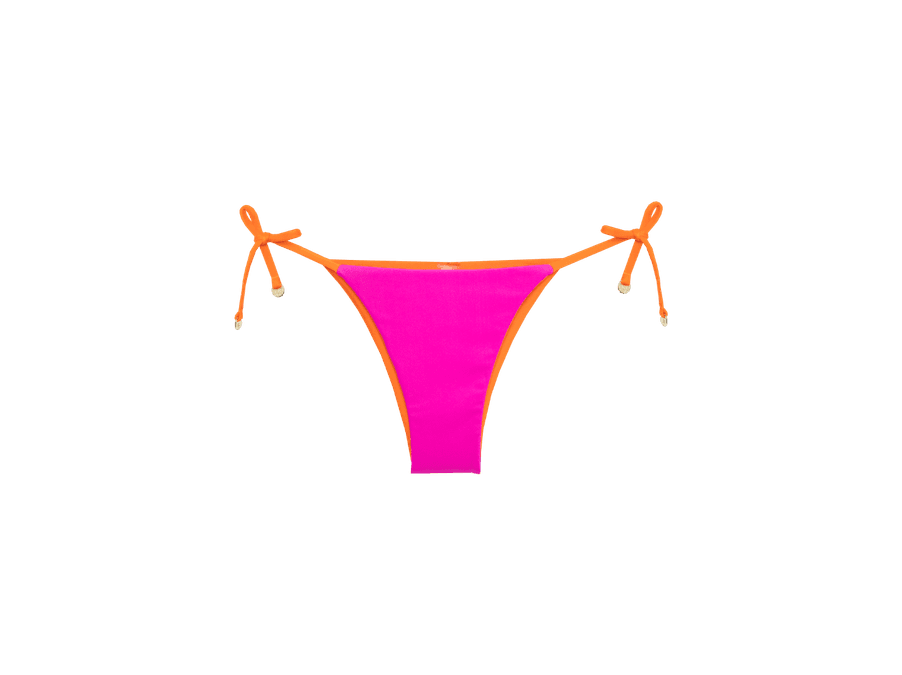 TOP MEIA TAÇA ARO LARANJA/ PINK E CALCINHA LACINHO...