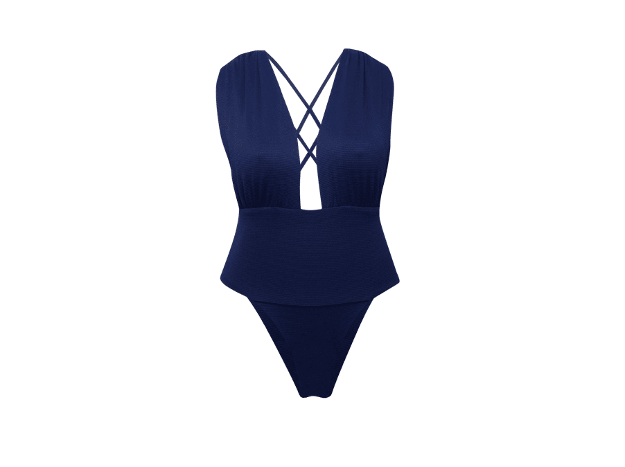 MAIô FRENTE UNICA ROLETE TEXTURA MARINHO - 517 - Cana Caju