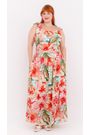 Saia Longa Estampa Floral Color - Plus Size