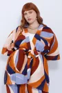 Quimono Viscose Estampa Orgânica - Plus Size