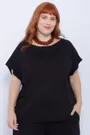 Blusa Malha Preta - Plus Size