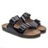 Sandália Estilo Birken de Couro Verniz Preto