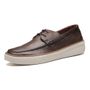 SAPATO DOCKSIDE MASCULINO CASUAL EM COURO MARROM