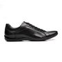 SAPATÊNIS MASCULINO CASUAL EM COURO PRETO COM CONFORTO