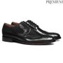 Sapato Derby Brogue Social Masculino Em Couro Preto Com Conforto