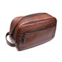 Necessaire Masculina Em Couro Conhaque