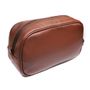 Necessaire Masculina Em Couro Conhaque