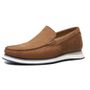 Sapato Mocassim Masculino Casual Em Couro Marrom