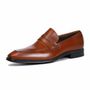 Sapato Penny Loafer Masculino Social Em Couro Marrom