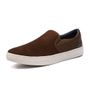 Slip-On Masculino Casual Em Couro Marrom