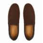 Slip-On Masculino Casual Em Couro Marrom