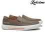 SAPATO MOCASSIM MASCULINO CASUAL EM COURO CINZA COM CONFORTO