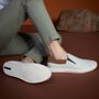 SLIP-ON MASCULINO CASUAL EM COURO BRANCO