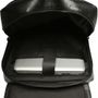 MOCHILA PORTA NOTEBOOK MASCULINA EM COURO PRETO 