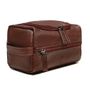 NECESSAIRE MASCULINA EM COURO MARROM 