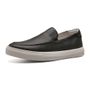 SAPATO MOCASSIM MASCULINO CASUAL EM COURO PRETO COM CONFORTO