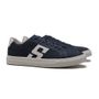 TÊNIS MASCULINO CASUAL EM COURO AZUL COM CONFORTO 