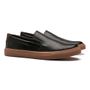 SLIP-ON MASCULINO CASUAL EM COURO PRETO 