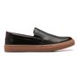 SLIP-ON MASCULINO CASUAL EM COURO PRETO 