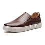 SLIP-ON MASCULINO CASUAL EM COURO MARROM