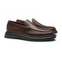 SAPATO MOCASSIM MASCULINO CASUAL EM COURO MARROM COM CONFORTO LINHA LIEVE