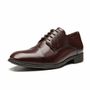 SAPATO DERBY MASCULINO SOCIAL EM COURO MARROM COM CONFORTO 