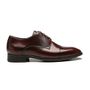 SAPATO DERBY MASCULINO SOCIAL EM COURO MARROM COM CONFORTO 
