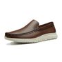 SAPATO MOCASSIM MASCULINO CASUAL EM COURO MARROM