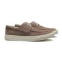SAPATO DOCKSIDE MASCULINO CASUAL EM COURO CINZA