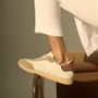 TÊNIS MASCULINO CASUAL EM COURO BRANCO