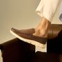 SAPATO MOCASSIM MASCULINO CASUAL EM COURO MARROM