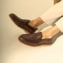 SAPATO LOAFER MASCULINO CASUAL EM COURO MARROM
