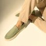 SAPATO MOCASSIM MASCULINO CASUAL EM COURO VERDE COM CONFORTO