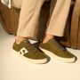 TÊNIS MASCULINO CASUAL EM COURO VERDE COM CONFORTO