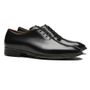 SAPATO OXFORD WHOLECUT MASCULINO SOCIAL EM COURO PRETO COM CONFORTO