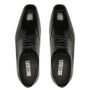 SAPATO DERBY MASCULINO SOCIAL EM COURO PRETO