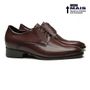 SAPATO DERBY MASCULINO SOCIAL EM COURO MARROM