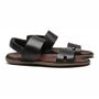 SANDÁLIA MASCULINA CASUAL EM COURO PRETO