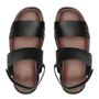 SANDÁLIA MASCULINA CASUAL EM COURO PRETO