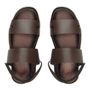 SANDÁLIA MASCULINA CASUAL EM COURO MARROM