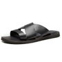 SANDÁLIA MASCULINA CASUAL EM COURO PRETO