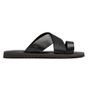 SANDÁLIA MASCULINA CASUAL EM COURO PRETO