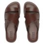 SANDÁLIA MASCULINA CASUAL EM COURO MARROM